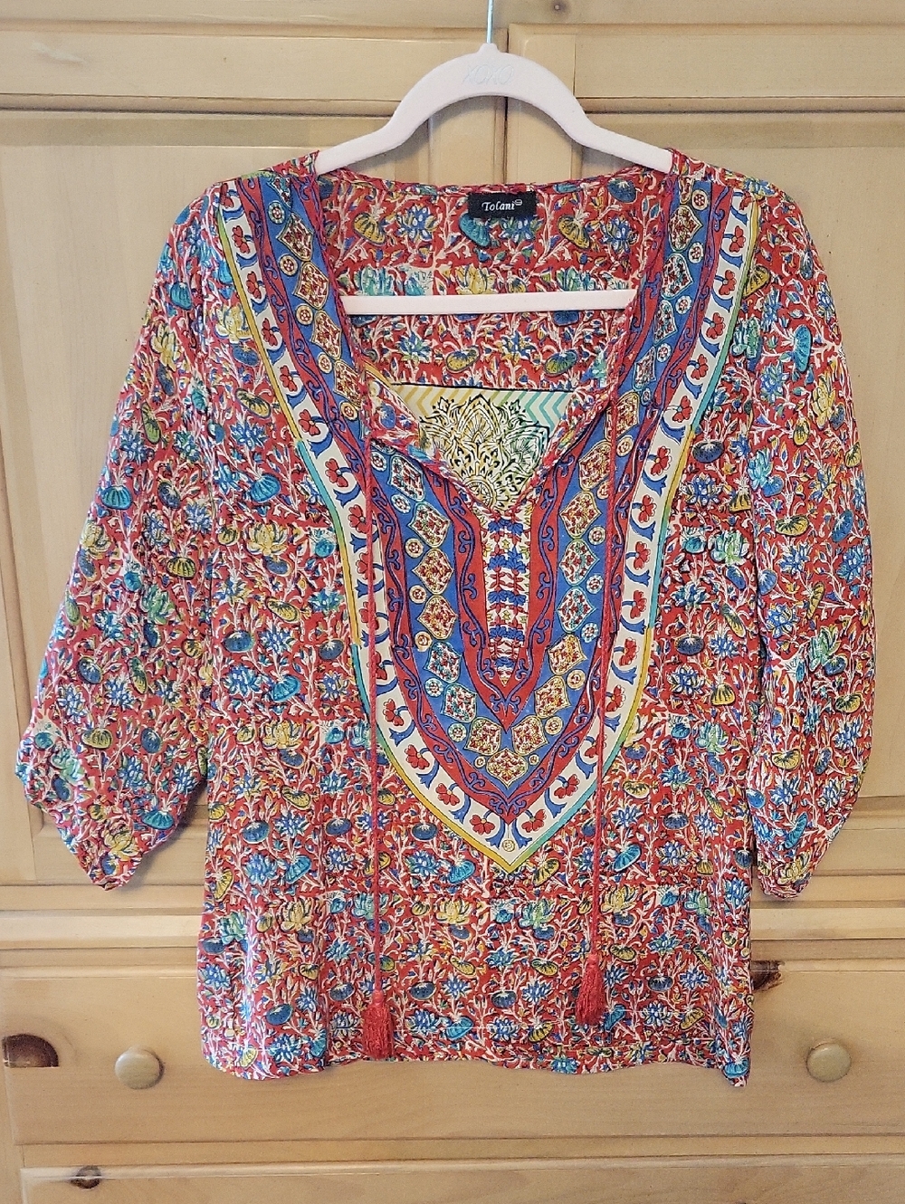 Anthro Tolani Silk Tunic Top